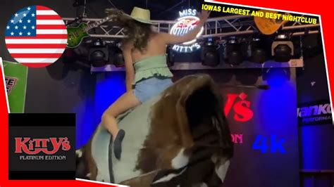 mechanical bull thong|BULL RIDING OOPS! LADY BULL RIDING AT MISS KITTYS。